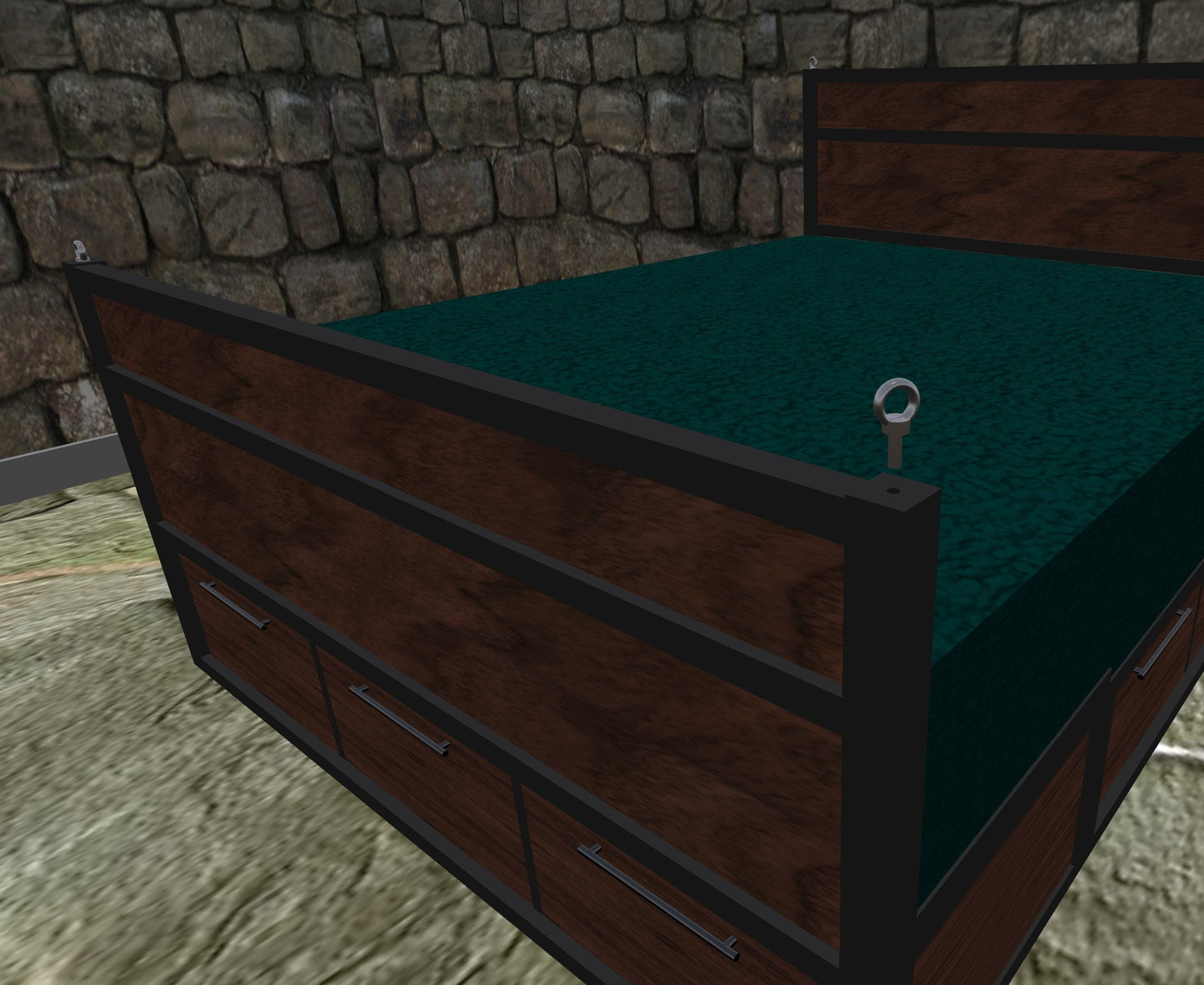 Start a Discussion! - Oversized Industrial Bed - Handmade to Order - Black Walnut ~~~~First of two payments~~~~