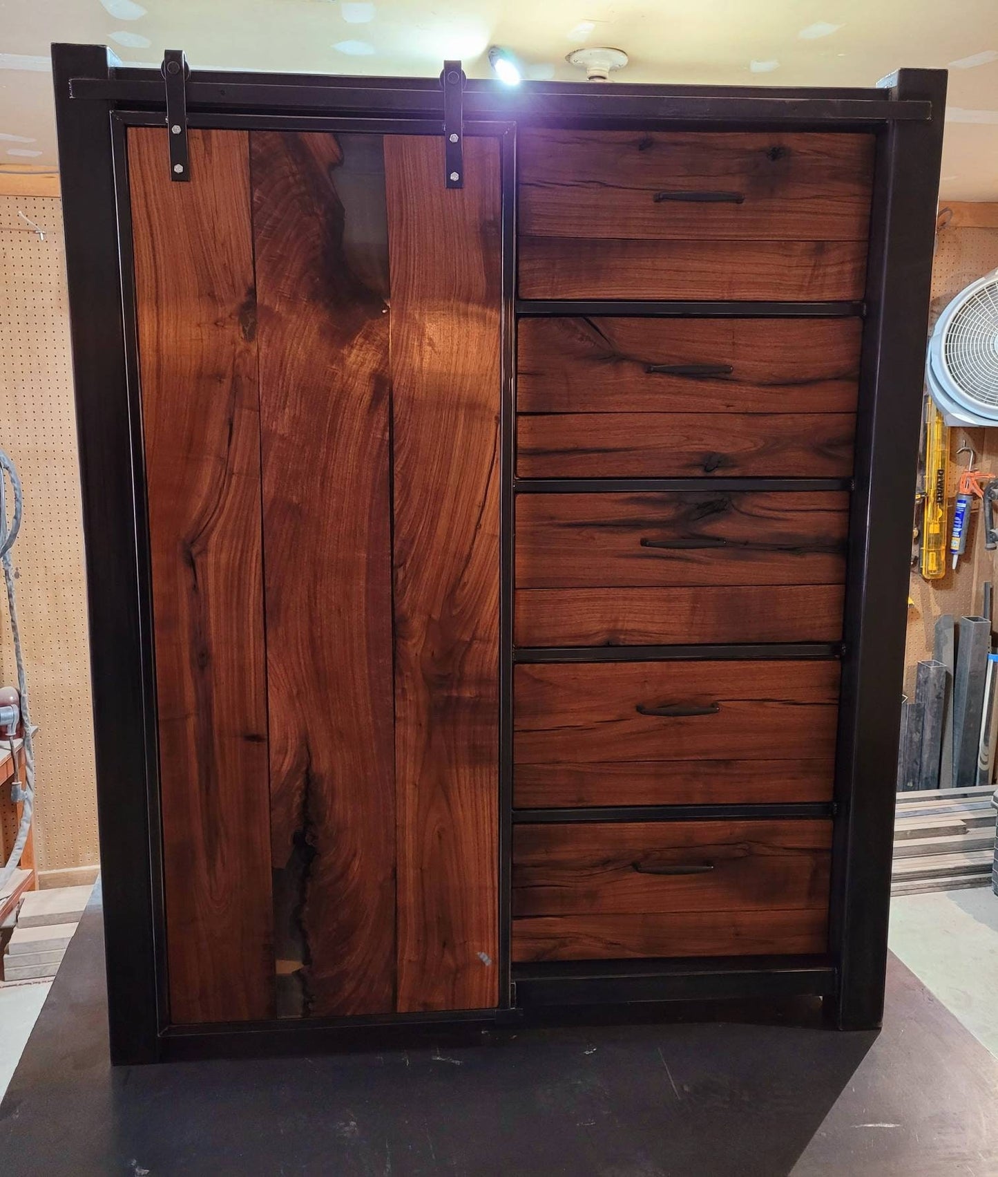 Start a Custom Order! - Oversized Barndoor Dresser - Handmade to Order - Black Walnut ~~~~First of two payments~~~~