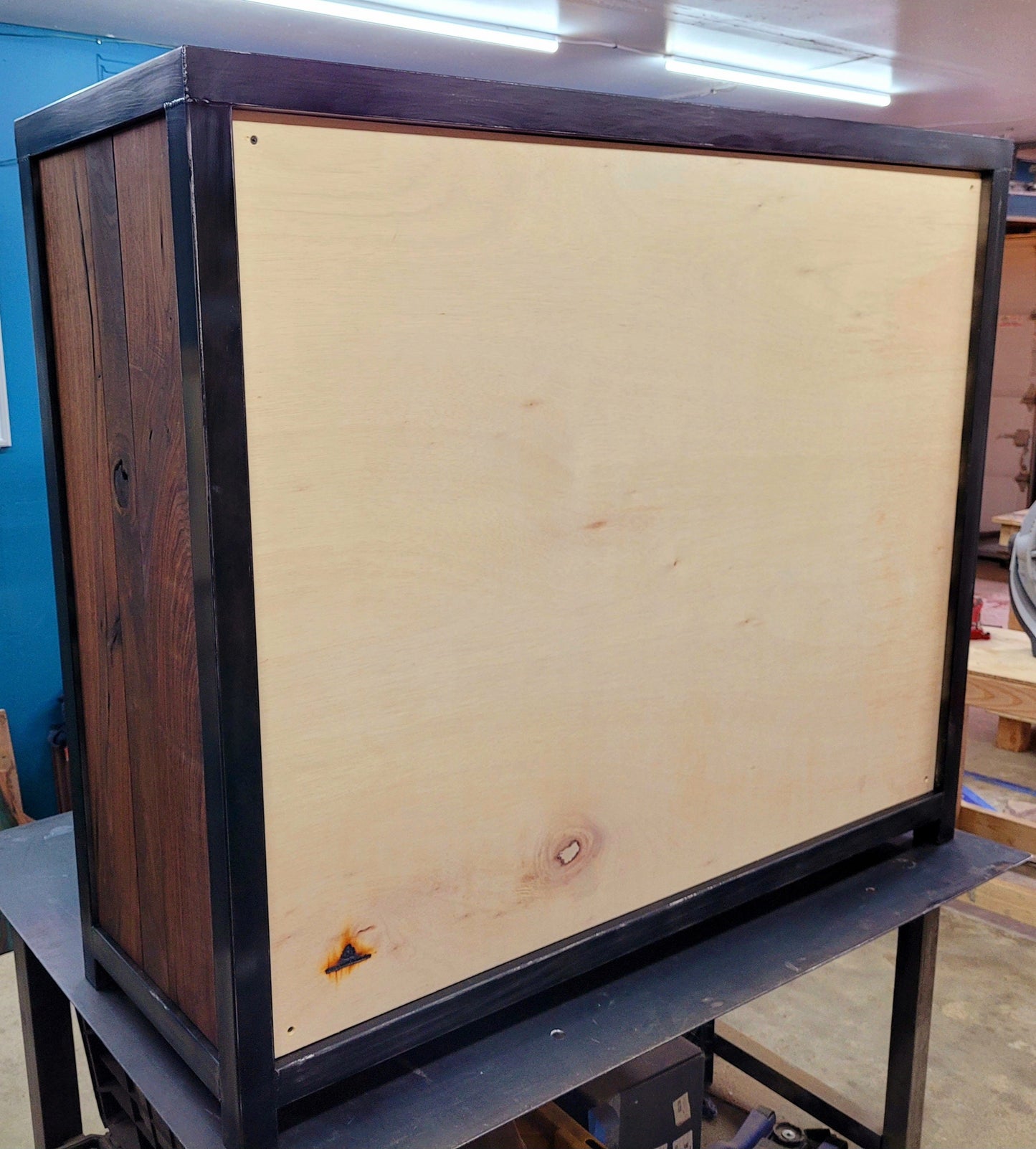 Custom Order! - Upright 10 Drawer Walnut/Steel Dresser - Handmade to Order