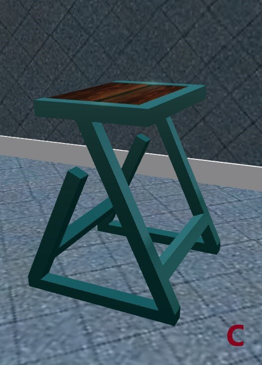 Custom Order Industrial Bar Stools - White Oak or Black Walnut - Epoxy Available