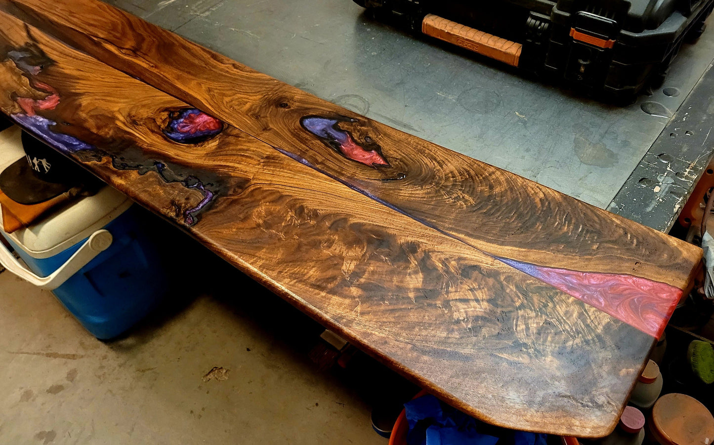 Custom Table or Bench! 100% Handmade in USA - Local Colorado Artist - real steel & American walnut