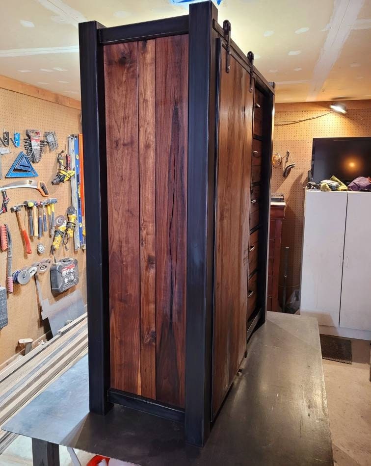 Start a Custom Order! - Oversized Barndoor Dresser - Handmade to Order - Black Walnut ~~~~First of two payments~~~~