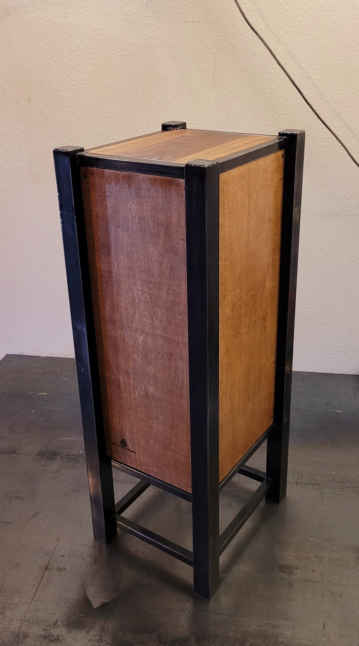 Custom Order! - Three Drawer Nightstands with American Black Walnut & Real Steel