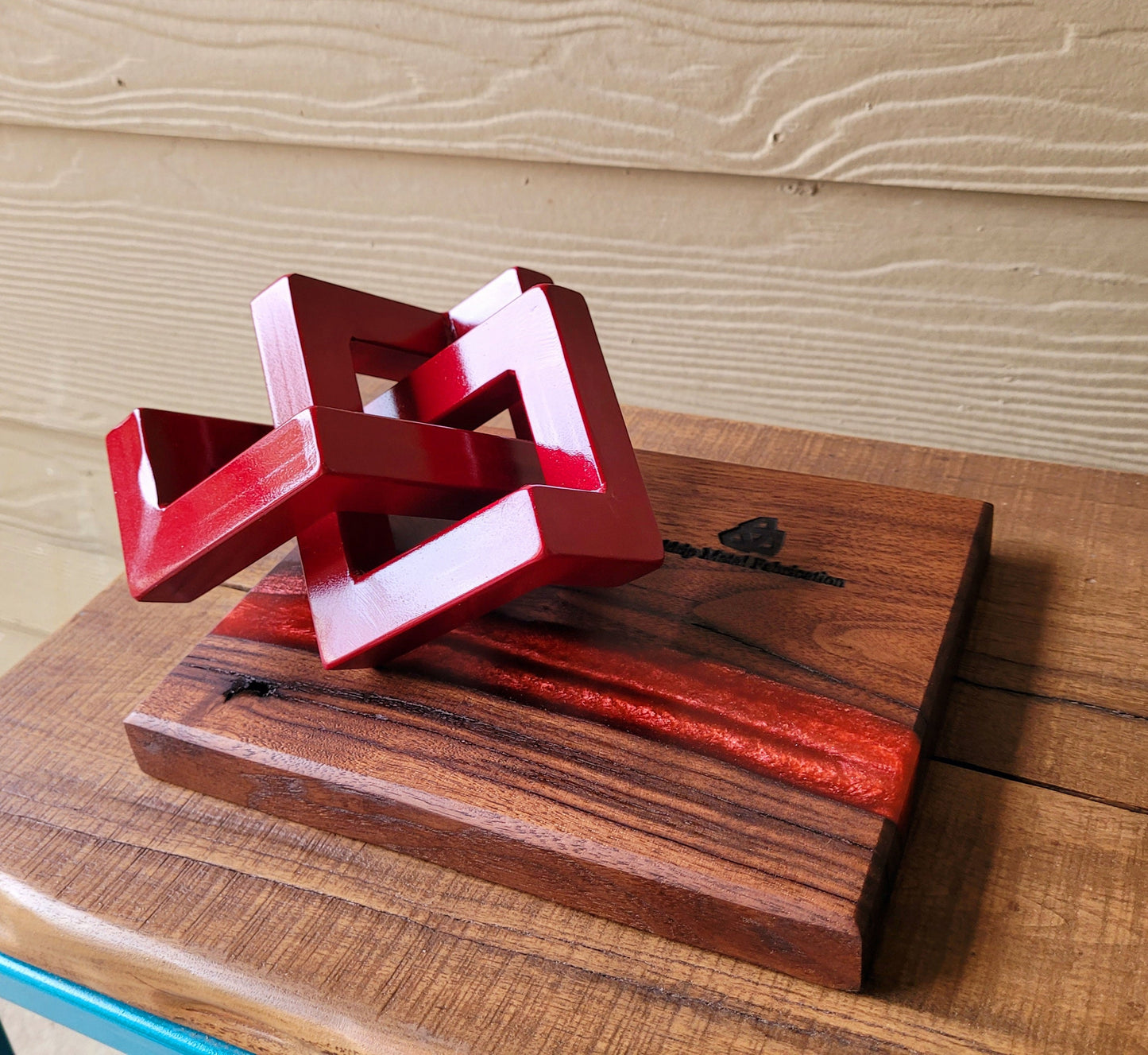 Made to Order! - Steel Infiniti/Infinity Cube Knot- Every piece Handmade in Colorado - Base Optional