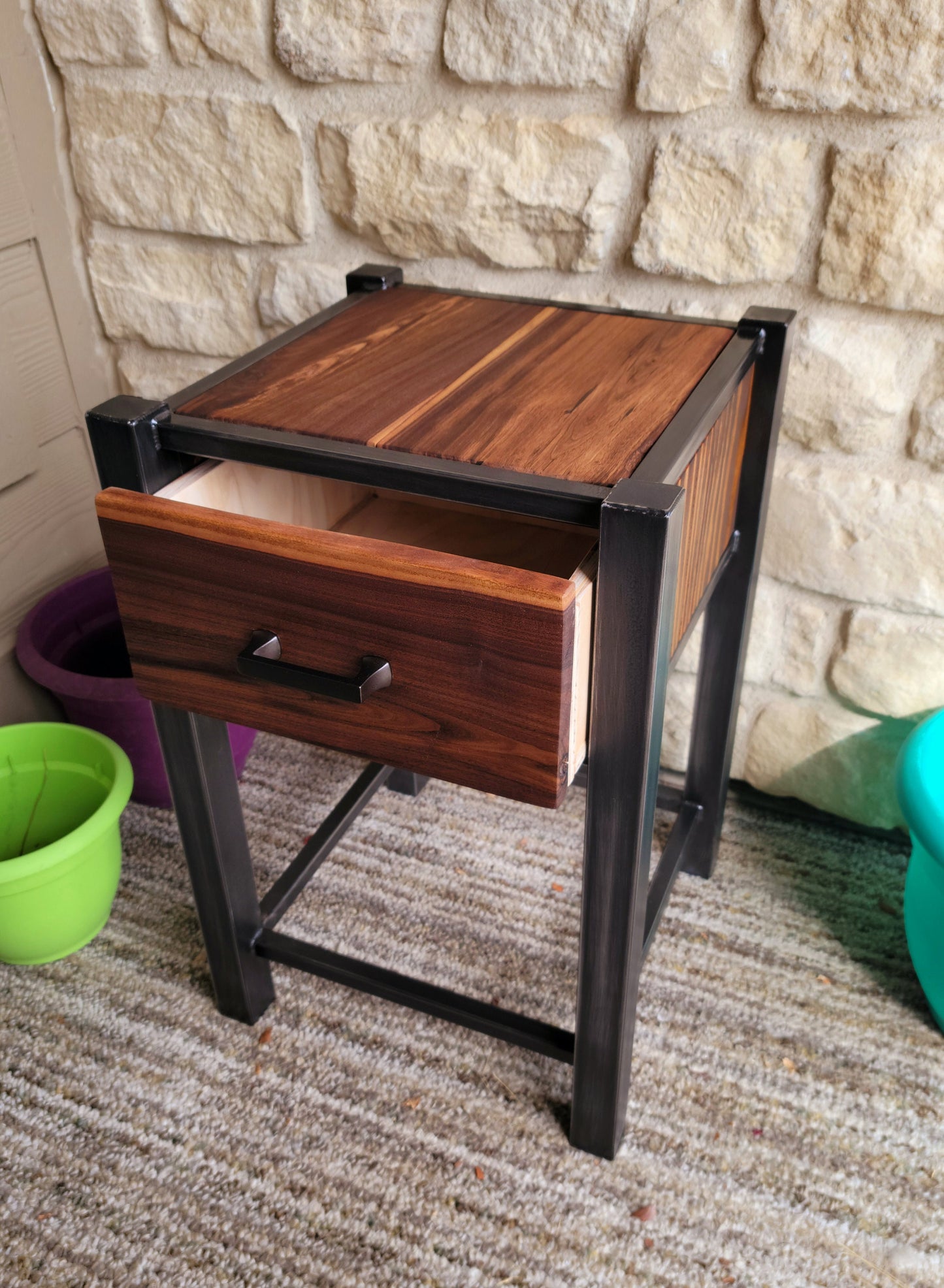 Industrial Rustic Side Tables or Nightstands - Handmade to your Specs
