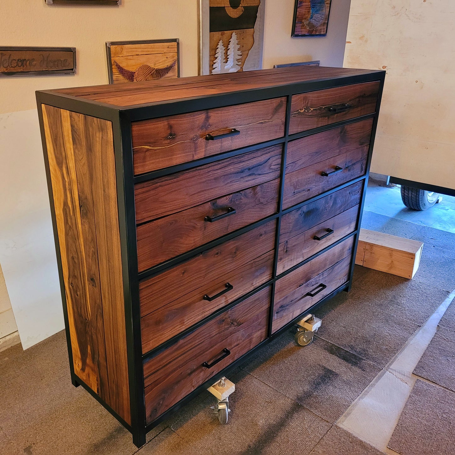 Custom Order! - Oversized Industrial Rustic 8 Drawer Dresser - Handmade to Order ~~