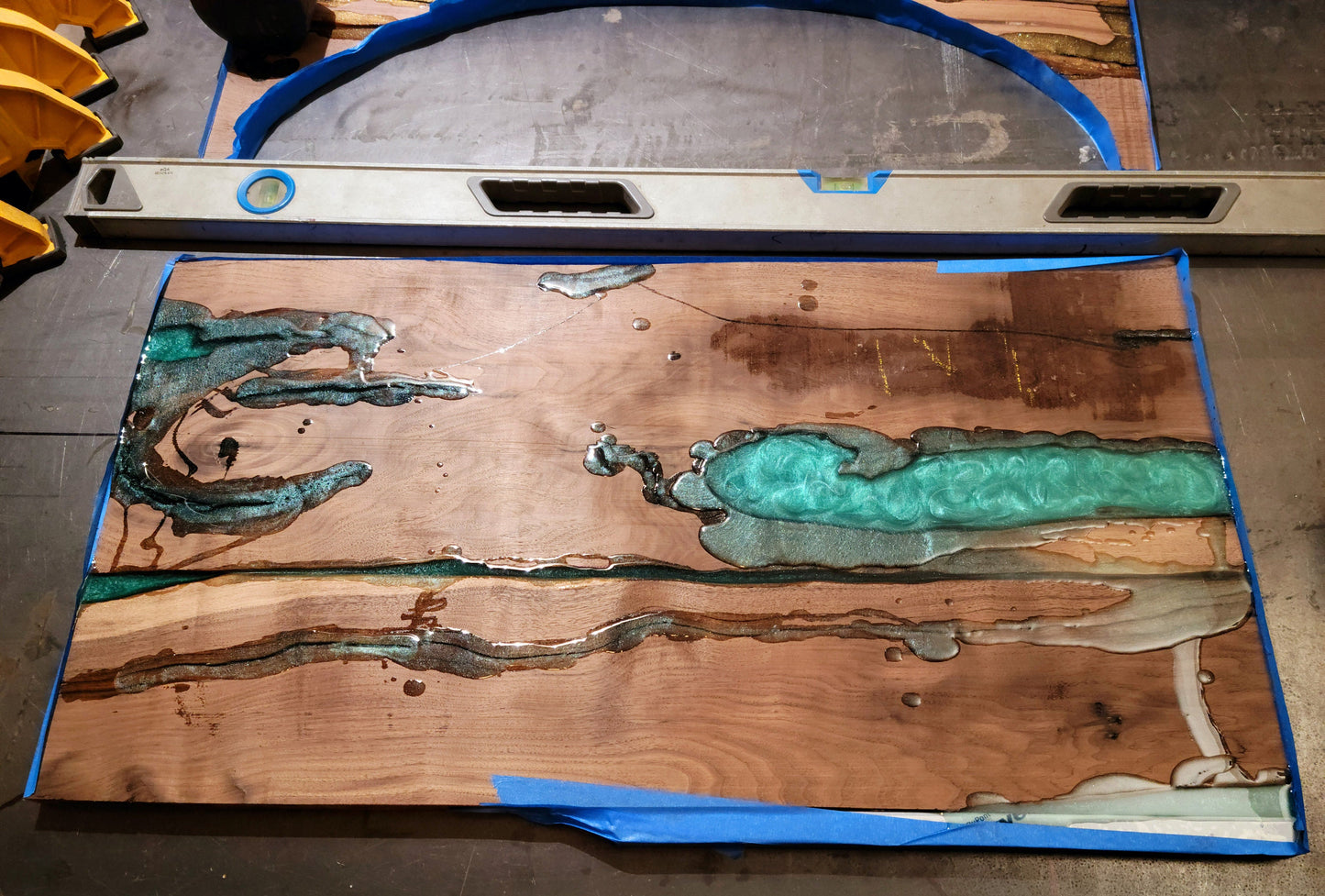 Start a Discussion! - Handcrafted Black Walnut Tabletop with Epoxy Resin - Custom-Made for You