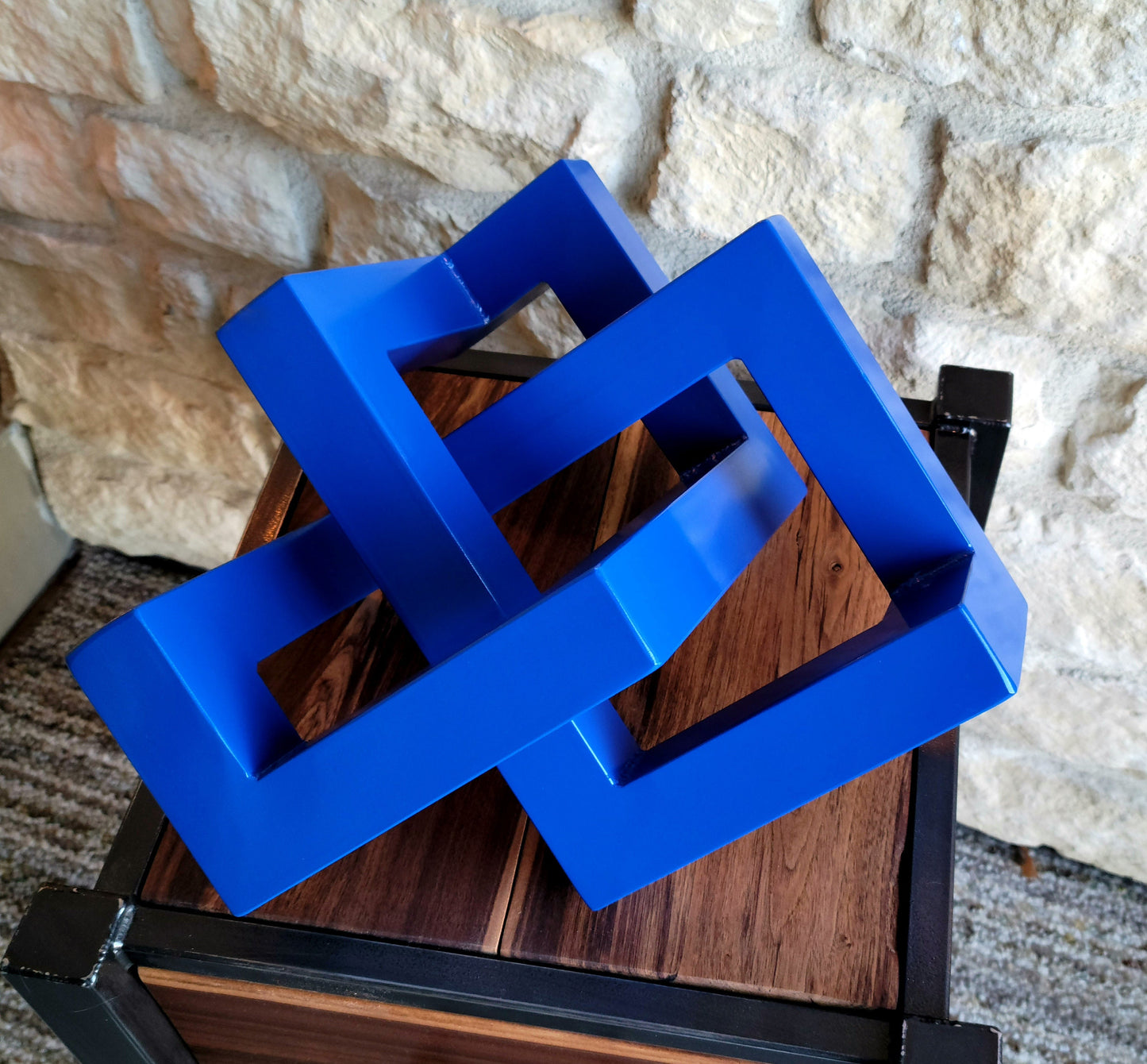 Made to Order! - Steel Infiniti/Infinity Cube Knot- Every piece Handmade in Colorado - Base Optional