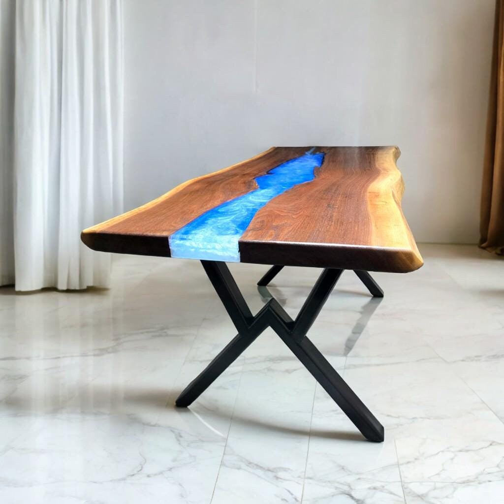 Epoxy River Table - Large Dining Room Table - New Home Furnishings