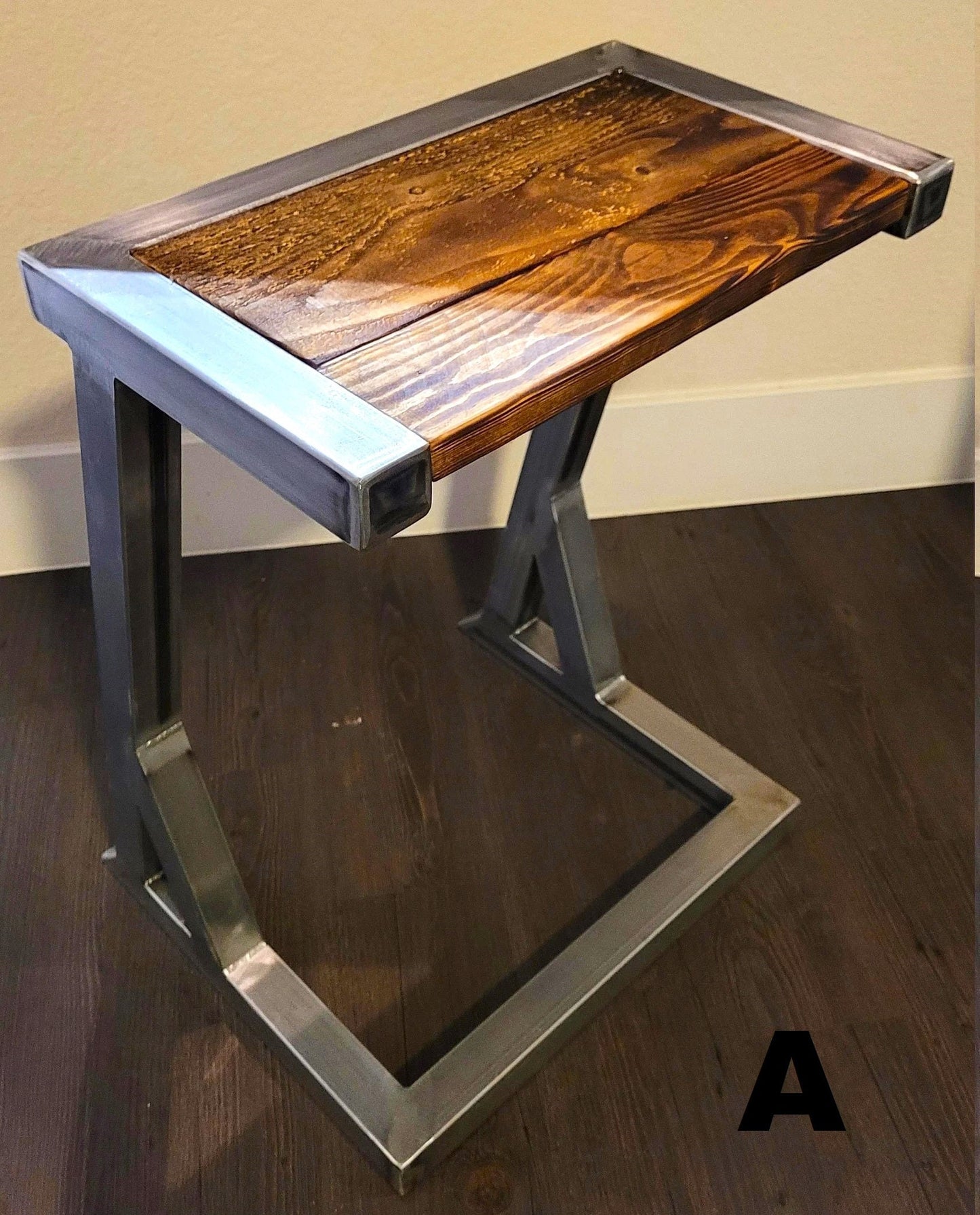 Custom Order Industrial Bar Stools - White Oak or Black Walnut - Epoxy Available