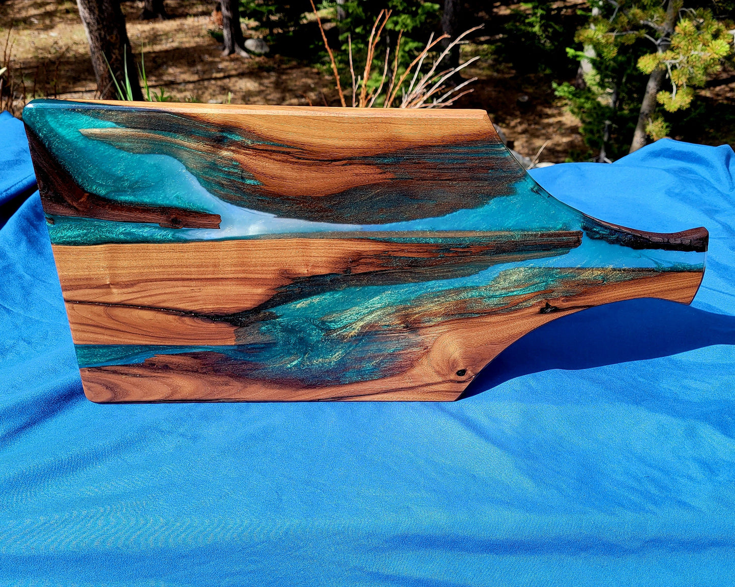 Made to Order! - American Black Walnut Cutting Board Colored Epoxy