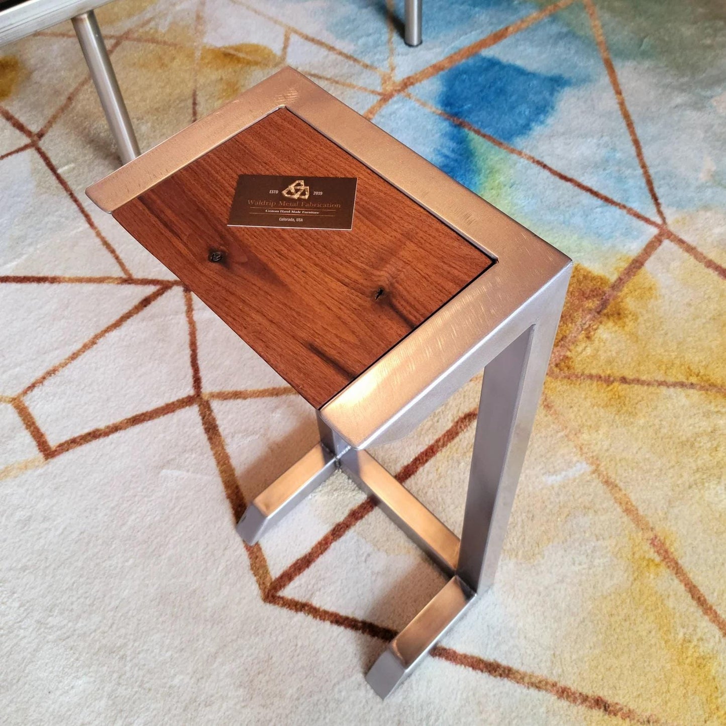Made to Order - Epoxy Resin Couch Side Table - Coffee Table - C-side Desk - Handmade in USA