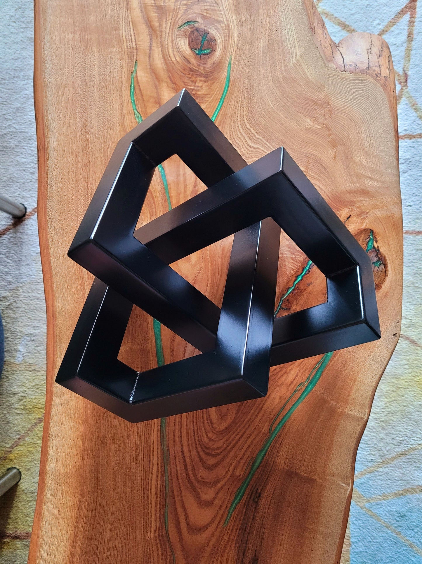 Made to Order! - Steel Infiniti/Infinity Cube Knot- Every piece Handmade in Colorado - Base Optional
