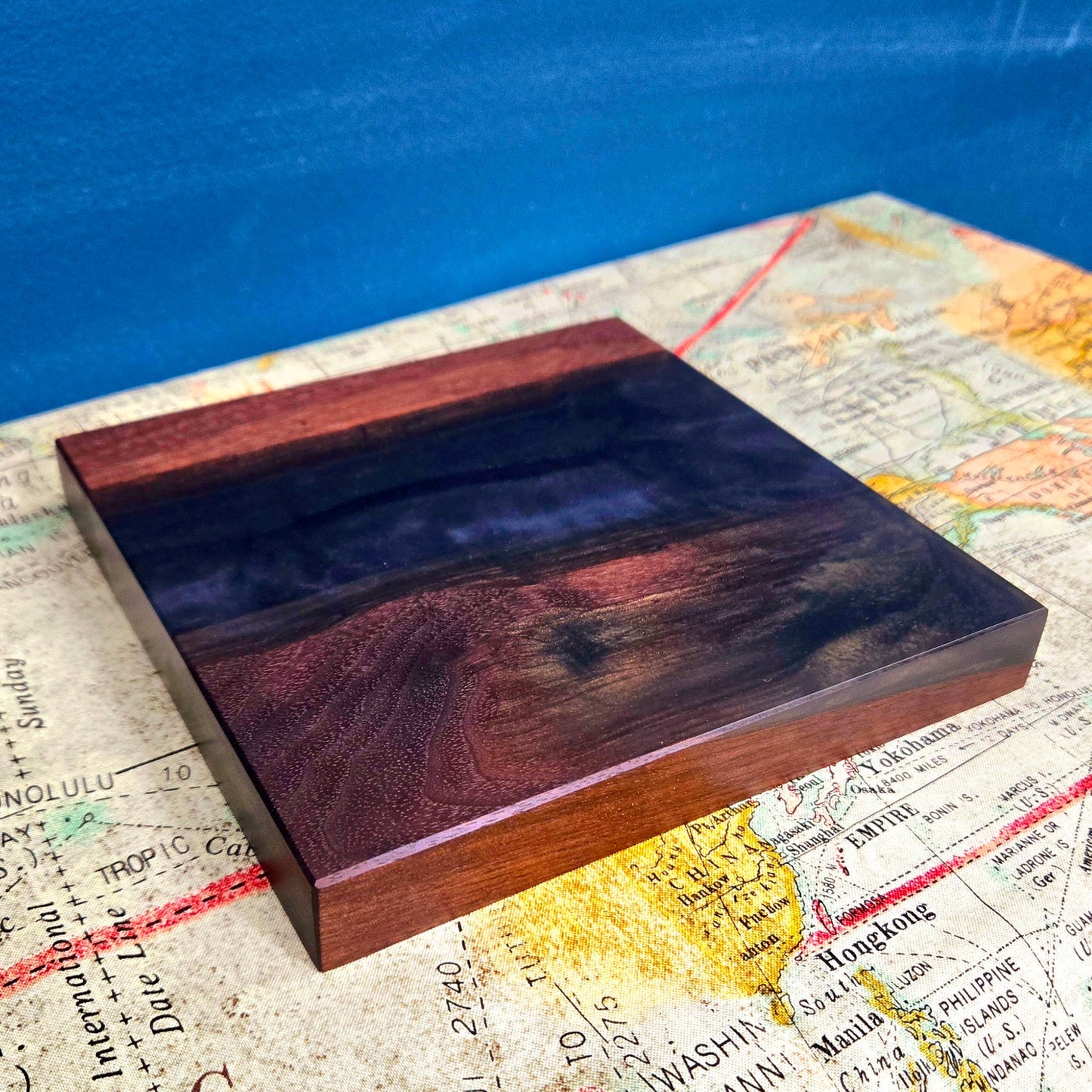 The Real Infiniti Cube - Handmade from Real Steel - American Walnut & Epoxy base
