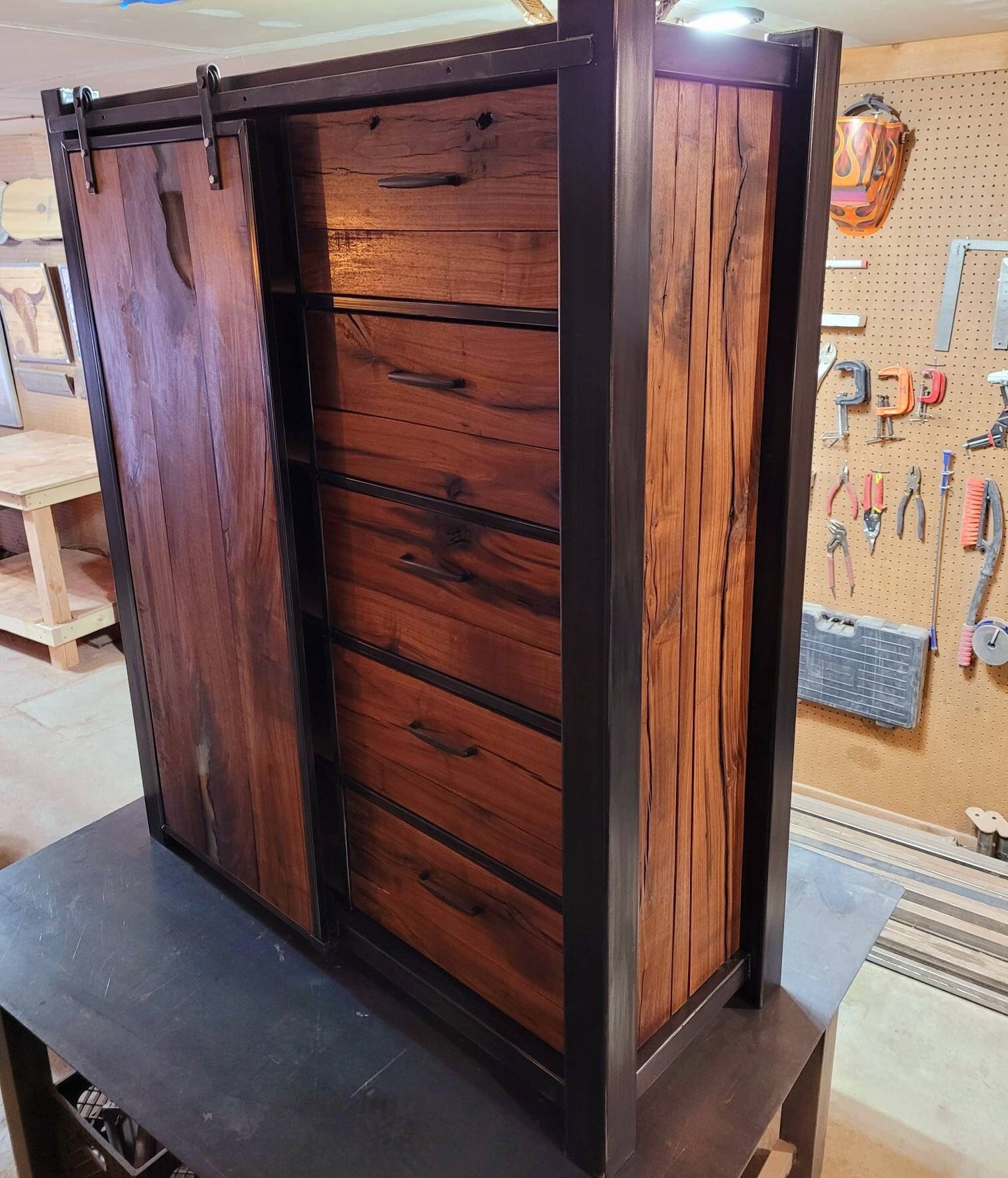 Start a Custom Order! - Oversized Barndoor Dresser - Handmade to Order - Black Walnut ~~~~First of two payments~~~~