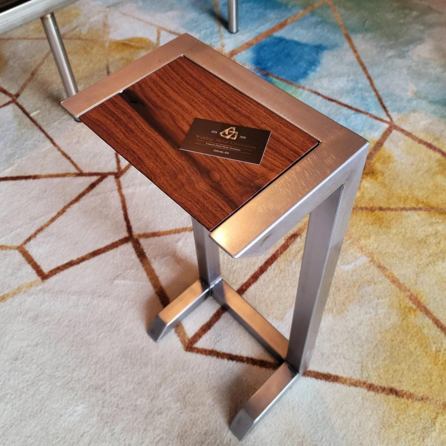 Made to Order - Epoxy Resin Couch Side Table - Coffee Table - C-side Desk - Handmade in USA