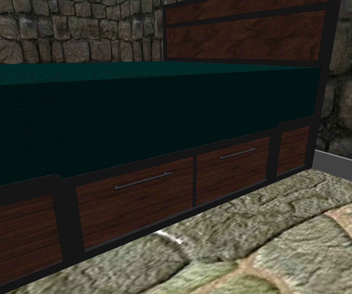 Start a Discussion! - Oversized Industrial Bed - Handmade to Order - Black Walnut ~~~~First of two payments~~~~