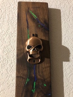 Made to Order! - Bottle Opener - Halloween Skull - Home Decor Epoxy Resin