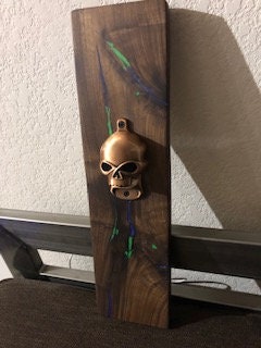 Made to Order! - Bottle Opener - Halloween Skull - Home Decor Epoxy Resin