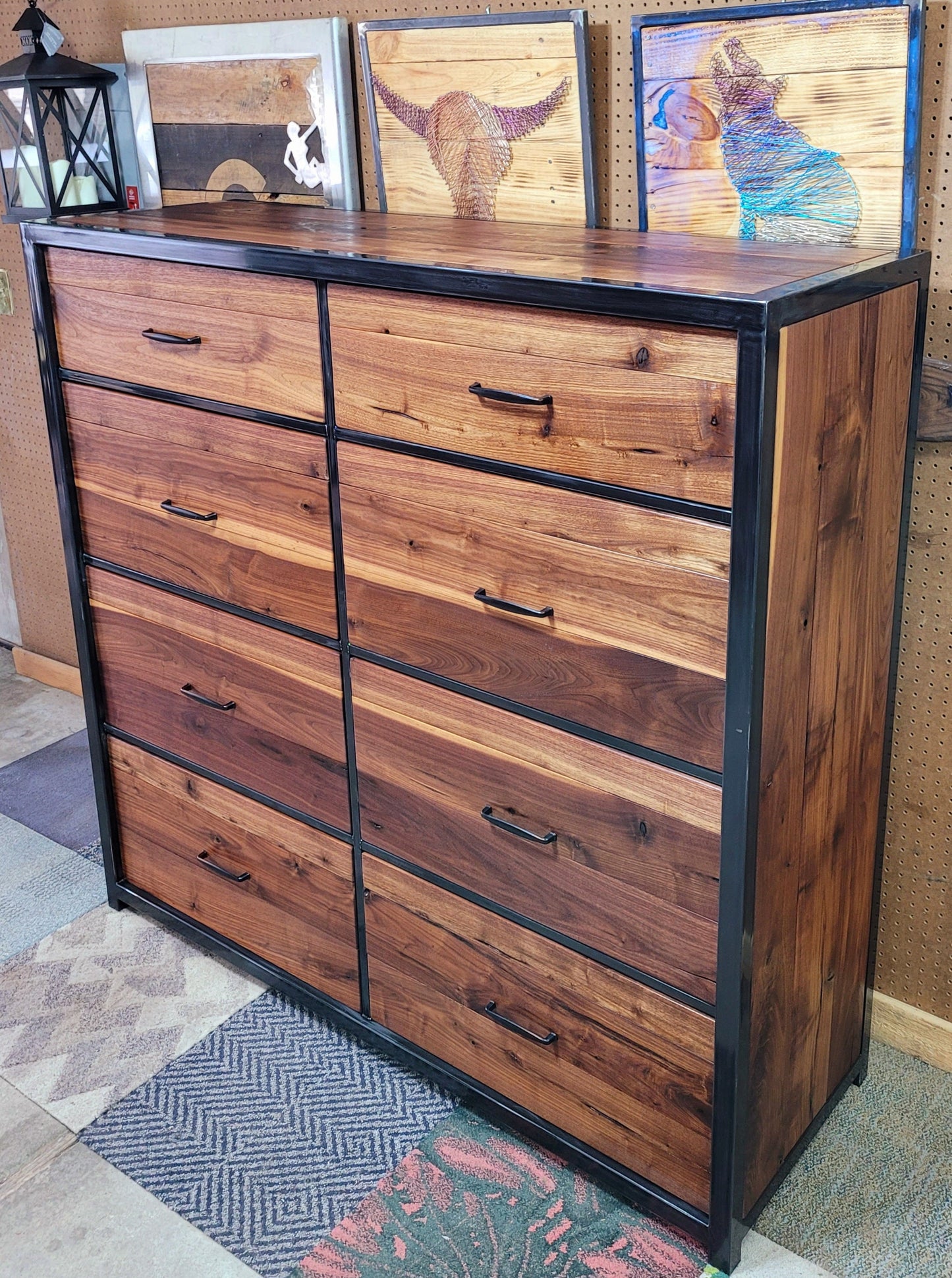 Oversized Eight Drawer Walnut Dresser - Handmade to Order - Ships Free inside Colorado!