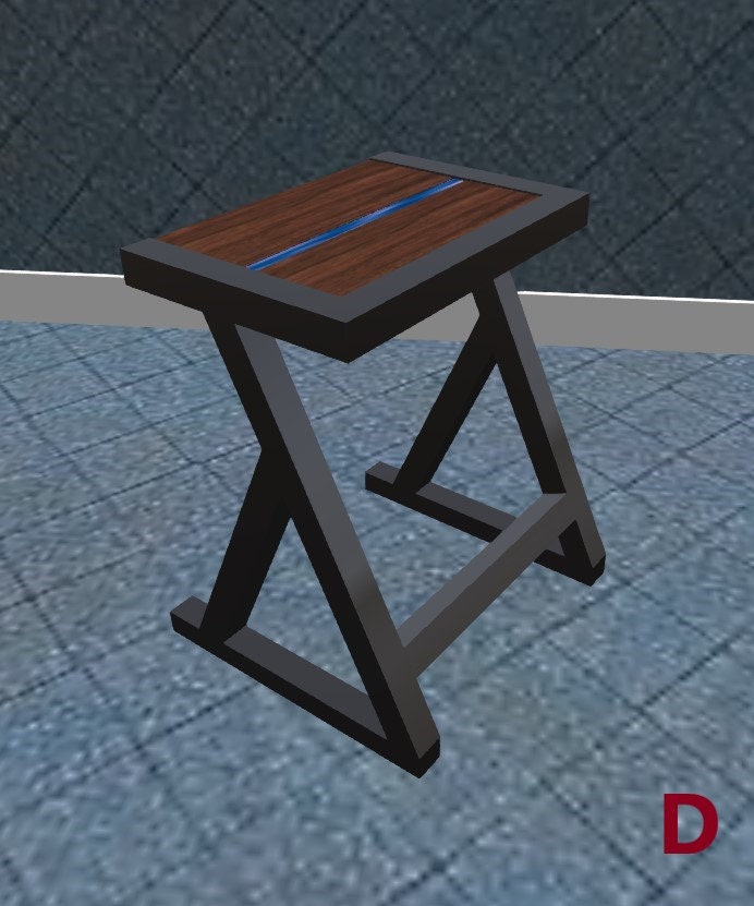 Custom Order Industrial Bar Stools - White Oak or Black Walnut - Epoxy Available