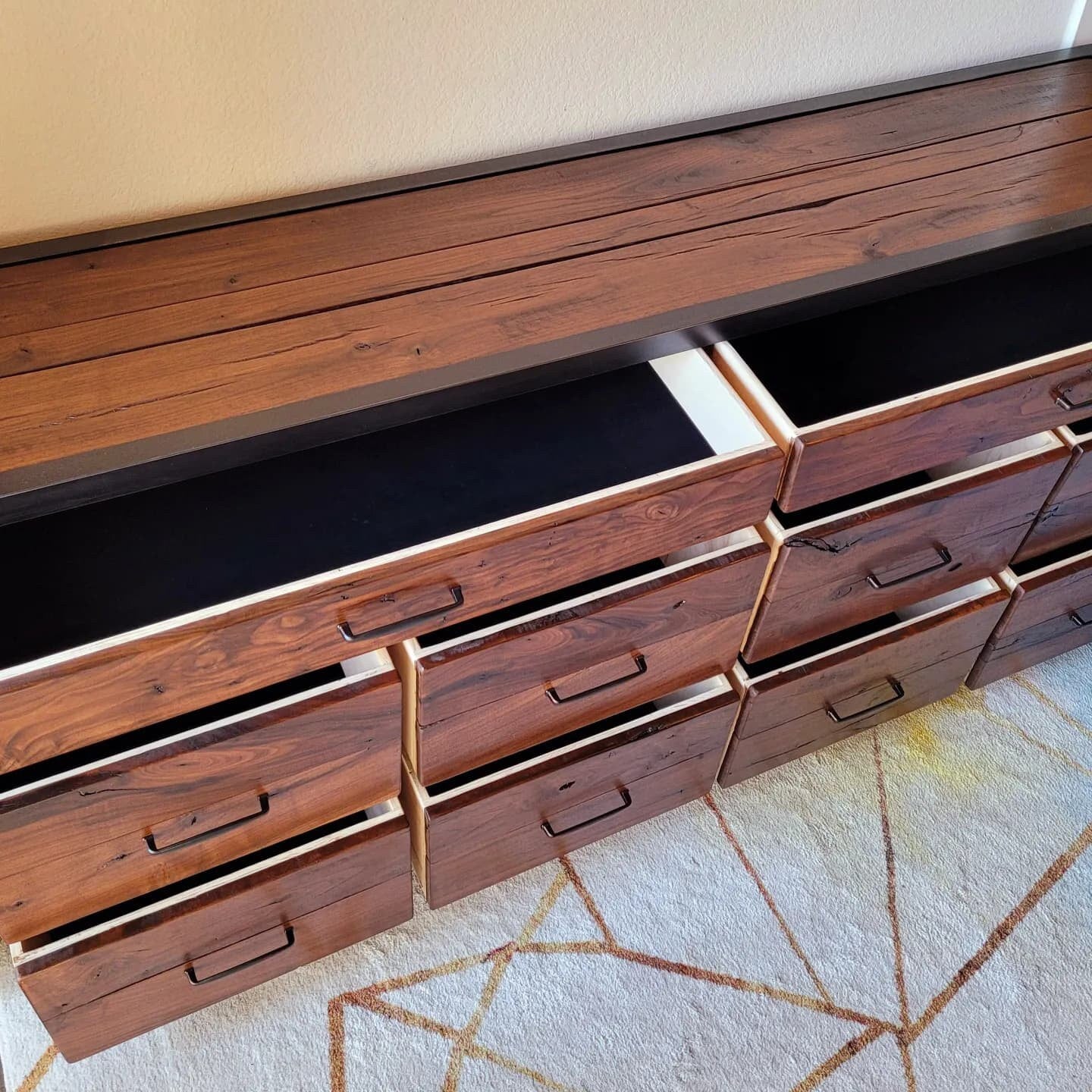 Design Consultation - Oversized Industrial Rustic Ten Drawer Dresser - American Walnut