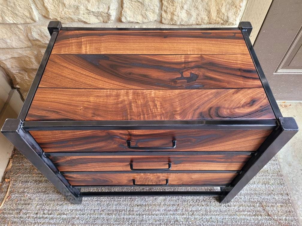 Bedroom Nightstand - Home Furnishing - Small Table with Drawers - Handmade