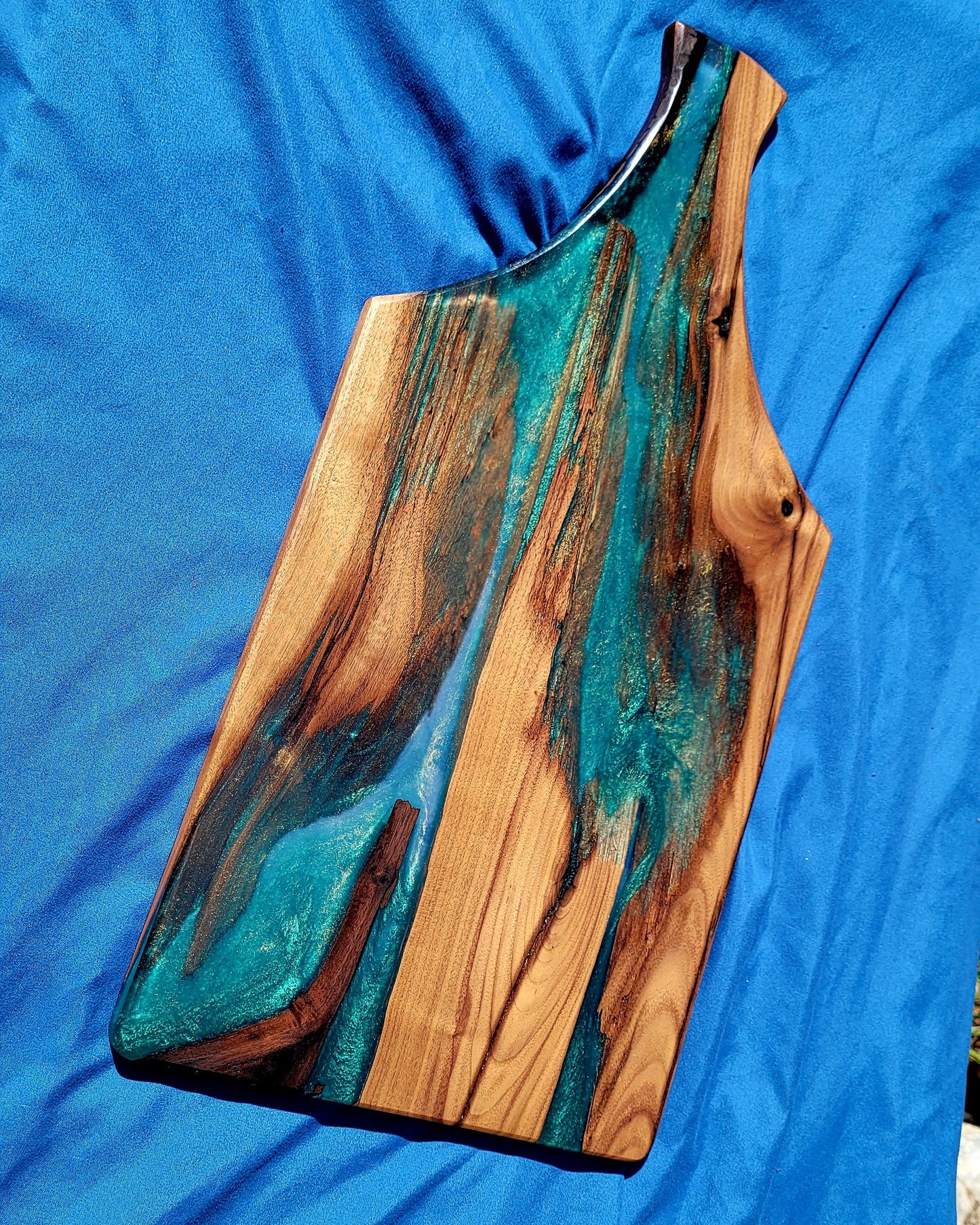 Made to Order! - American Black Walnut Cutting Board Colored Epoxy