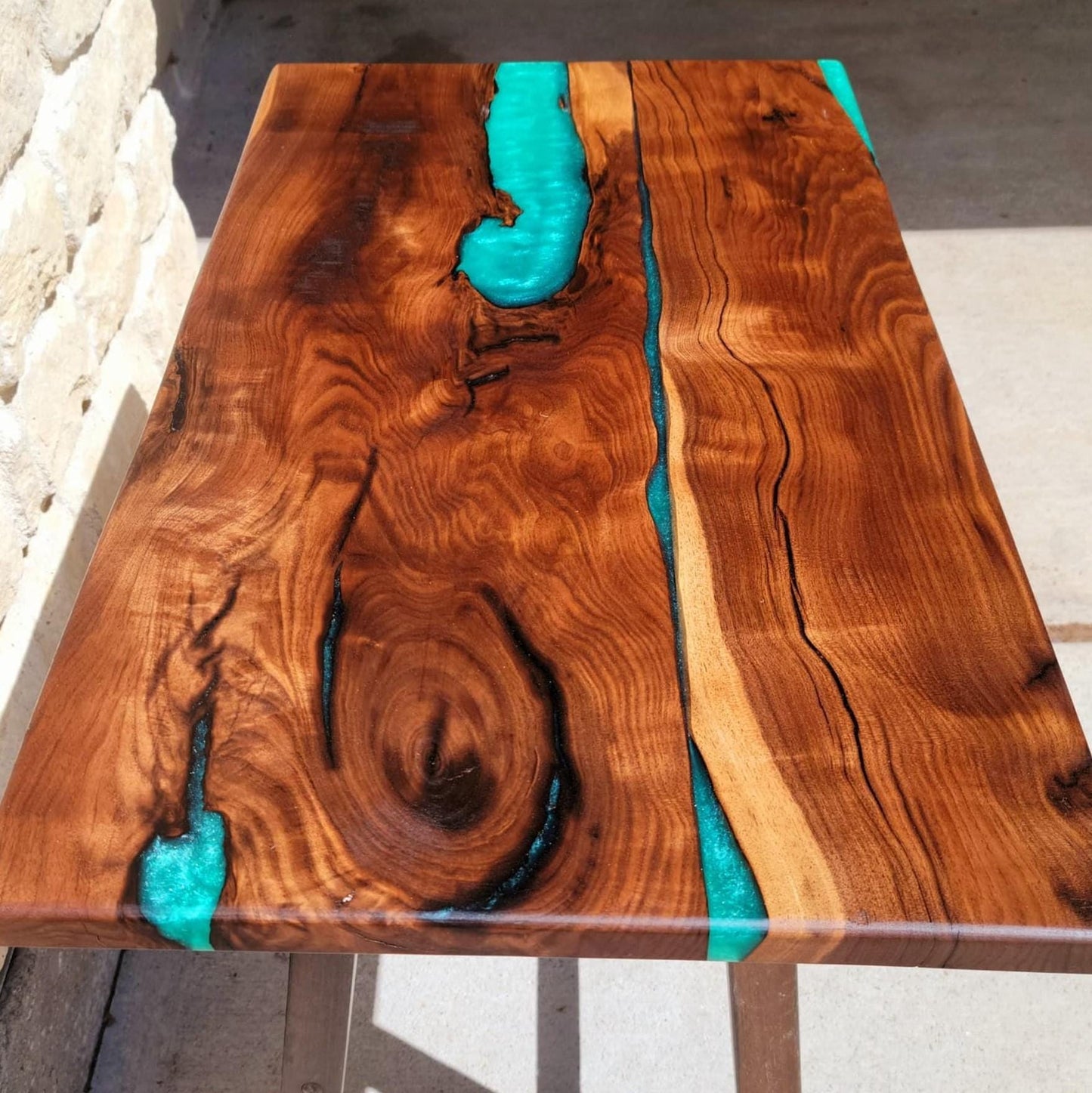 Custom Table or Bench! 100% Handmade in USA - Local Colorado Artist - real steel & American walnut