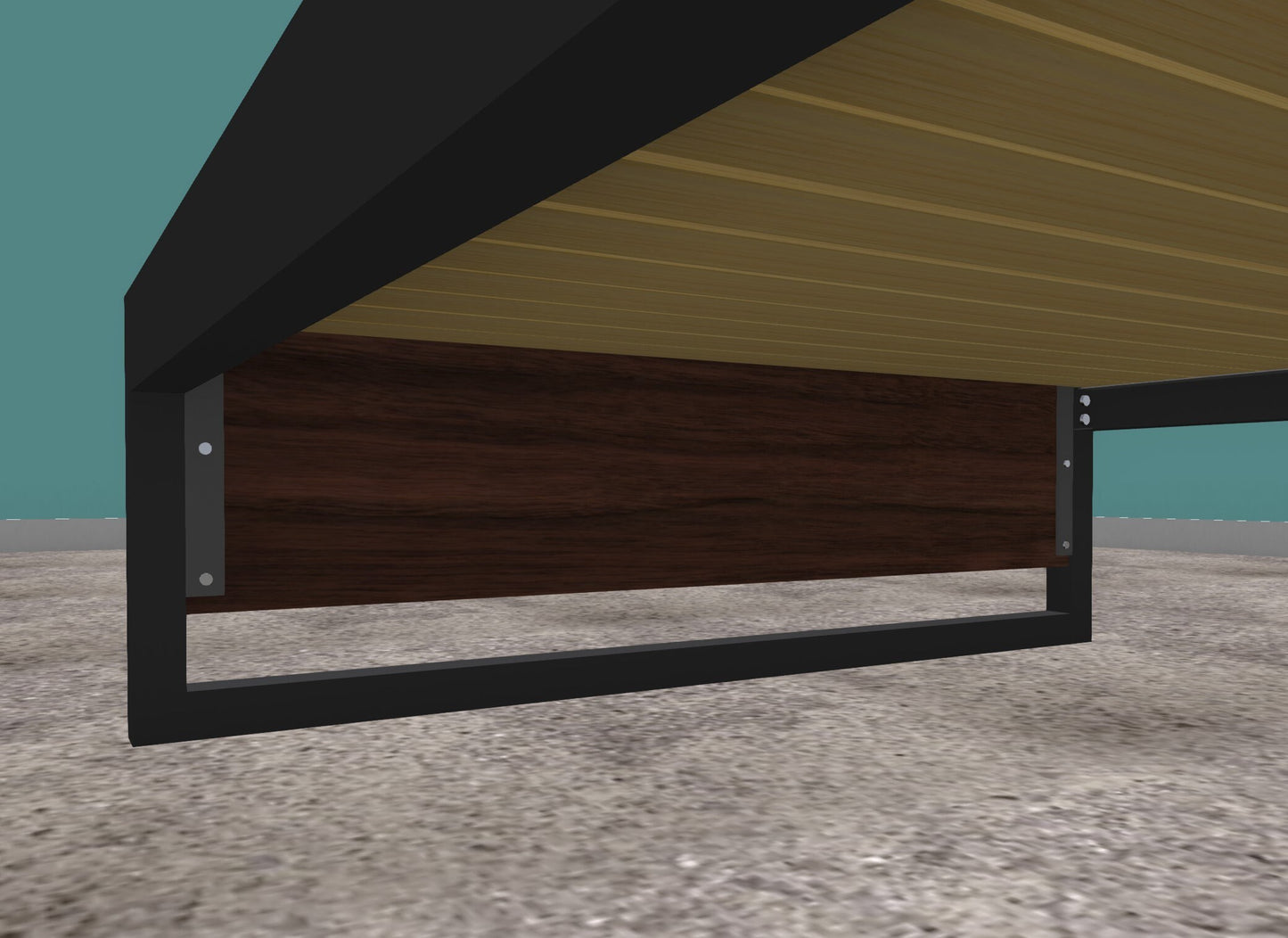 Live Edge American Walnut and Metal Bed - Made to Order