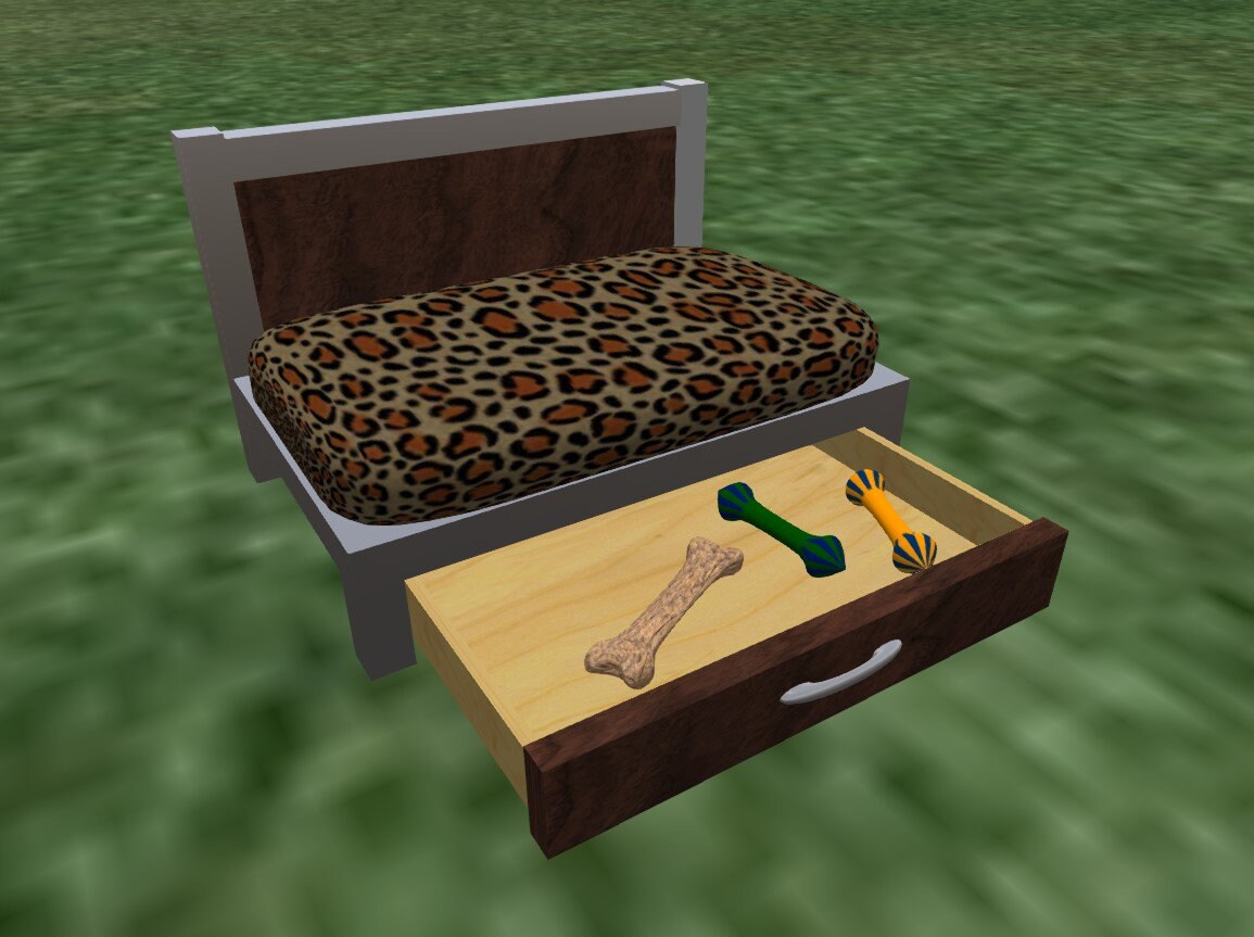 Made to Order! - Custom Pet Bed with Drawer- Handmade in Colorado - Real Metal & Black Walnut - Custom made Cat Dog Animal Bed