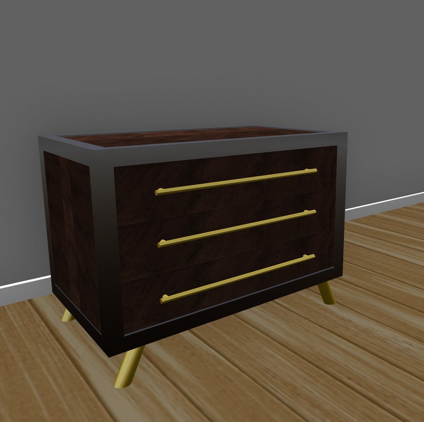Start a Discussion! - Custom Nightstand with American Black Walnut & Gold Hardware