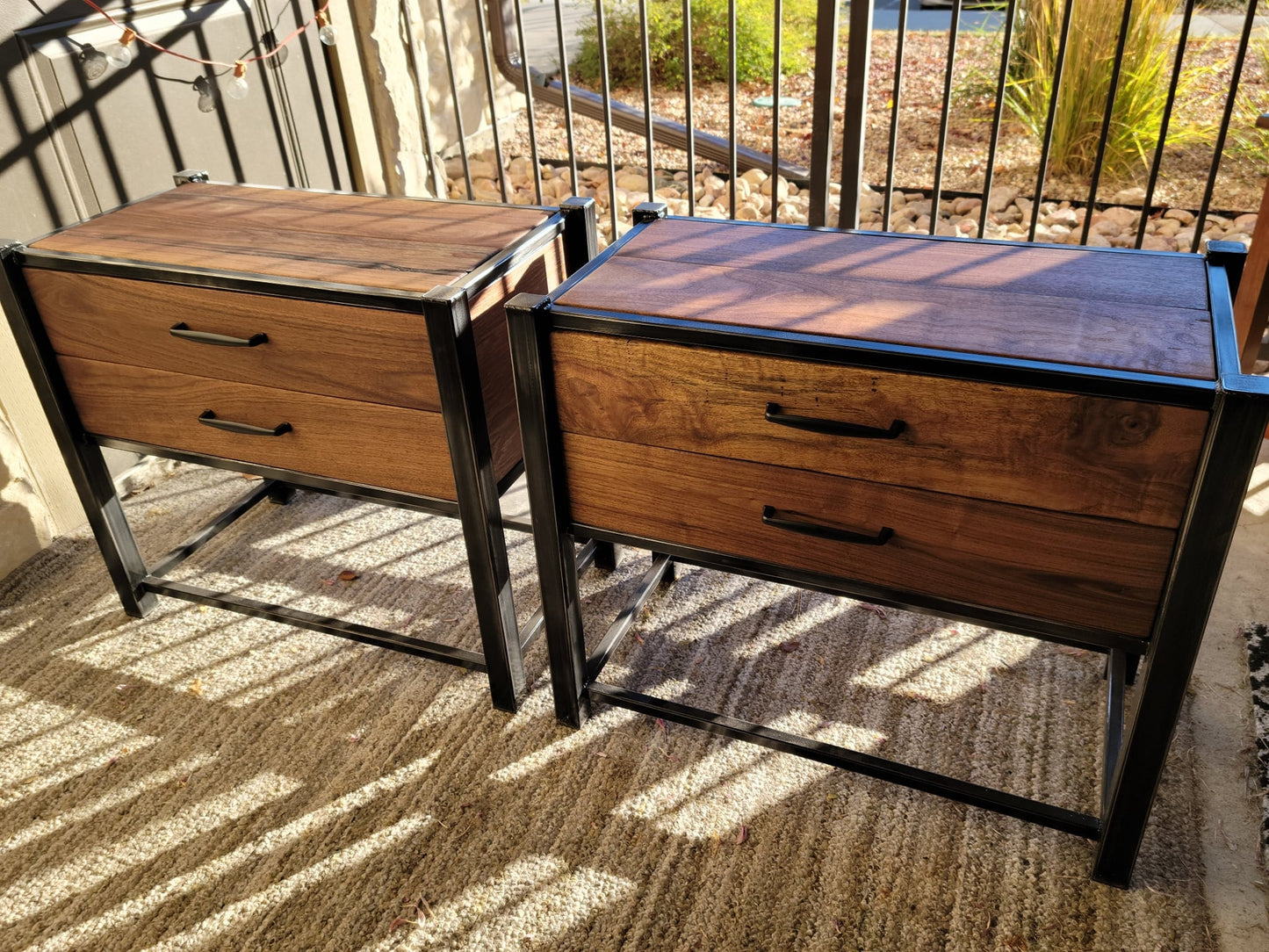 Farmhouse Industrial Nightstands - Made to Order