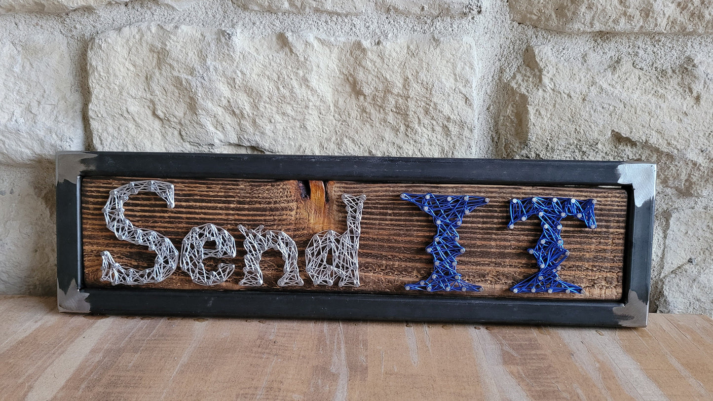 Ready to Ship! - Time to "Send IT" home decoration - Reclaimed Wood & Metal - Handmade - Fast Shipping