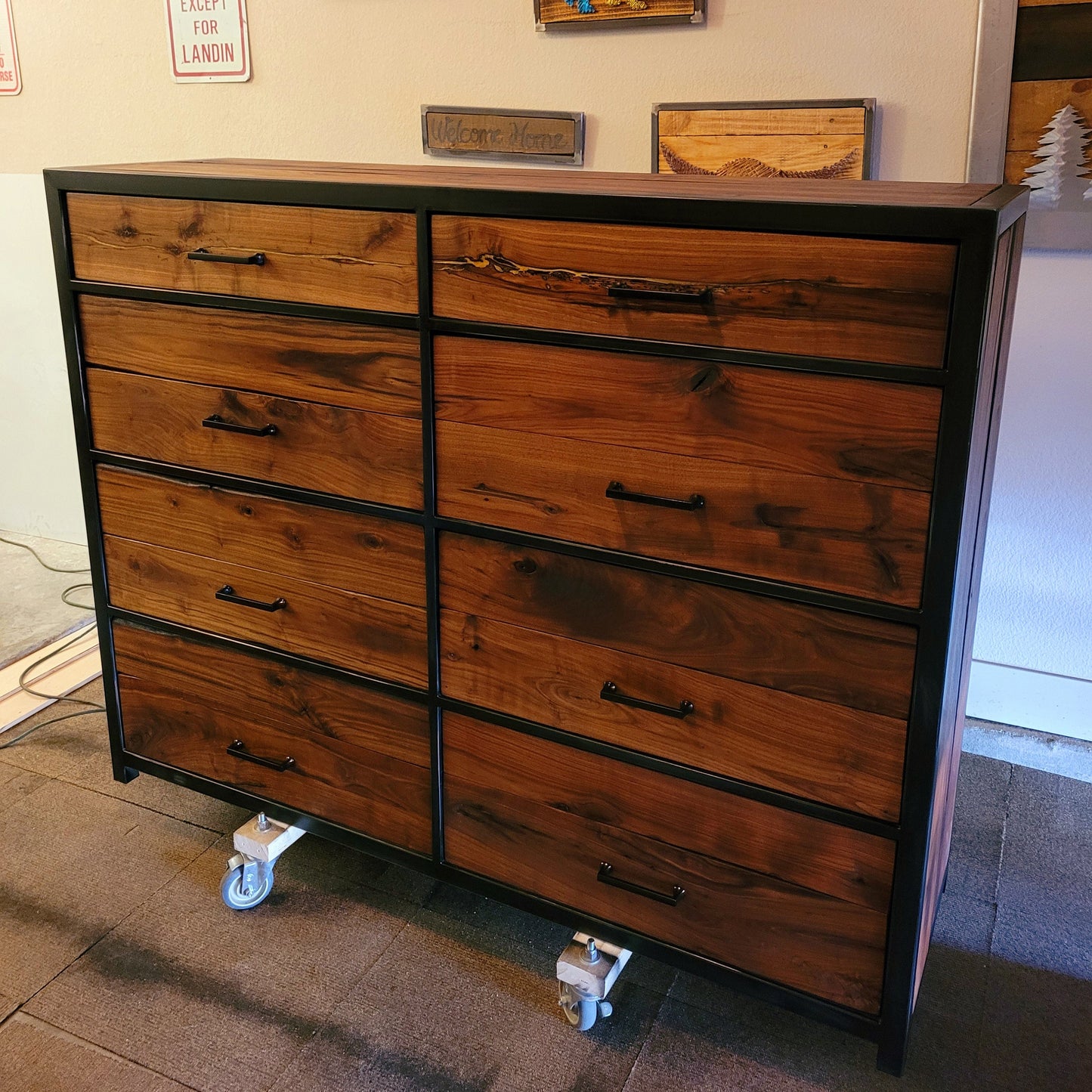 Custom Order! - Oversized Industrial Rustic 8 Drawer Dresser - Handmade to Order ~~
