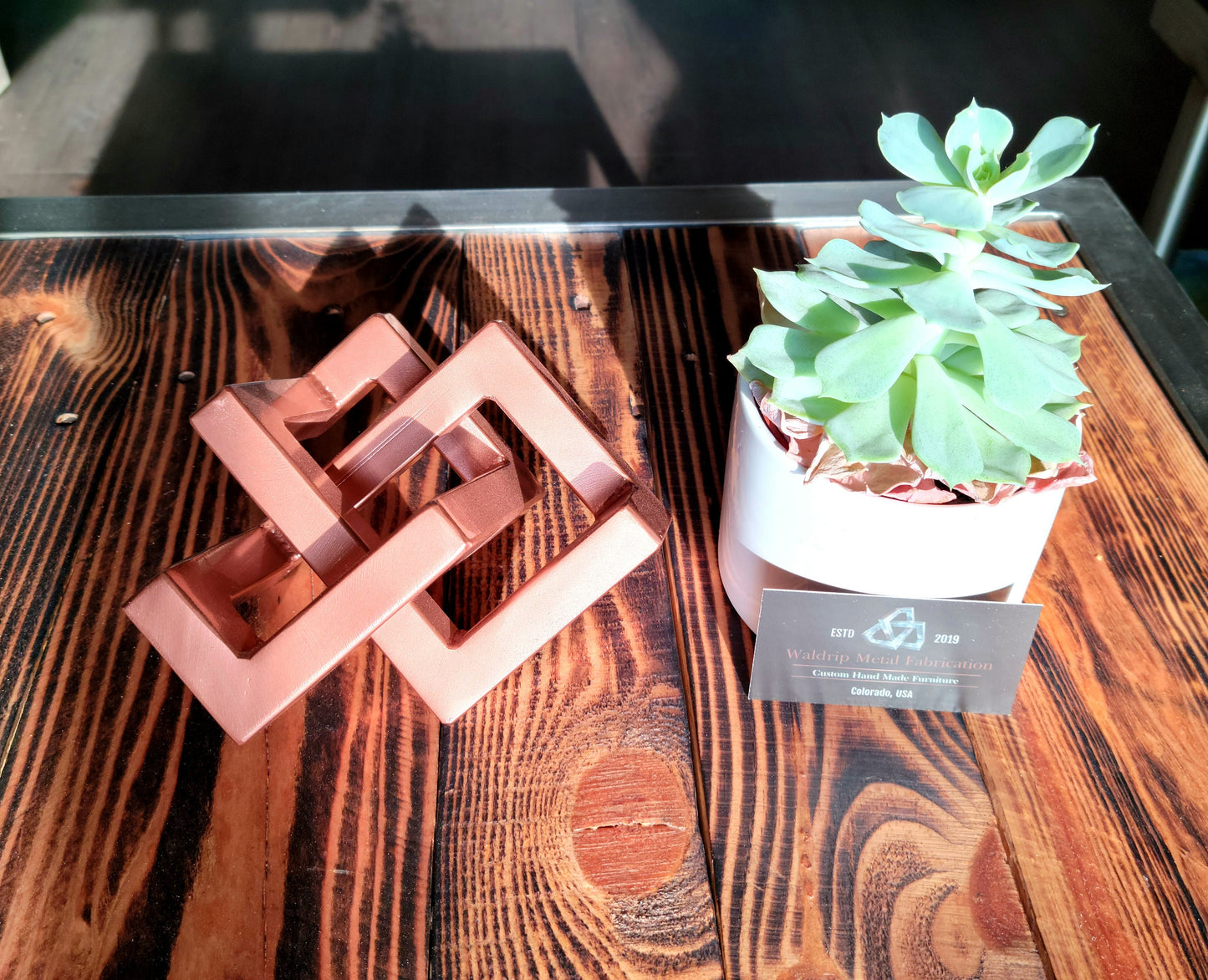 Made to Order! - Steel Infiniti/Infinity Cube Knot- Every piece Handmade in Colorado - Base Optional