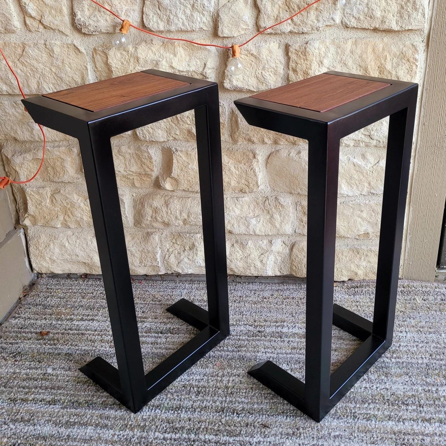 Made to Order - Epoxy Resin Couch Side Table - Coffee Table - C-side Desk - Handmade in USA