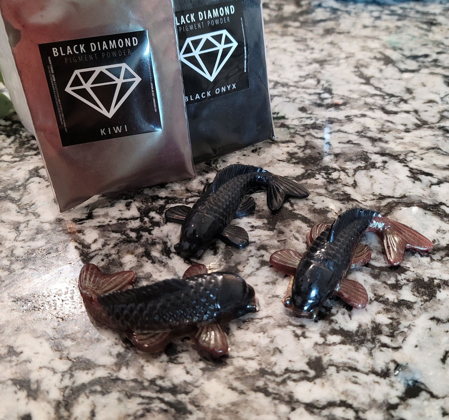 Ready to Ship! - Vitality Infused Skull - Health Red/Kiwi Burgandy - Black Walnut Base w/Kiwi & Black Onyx