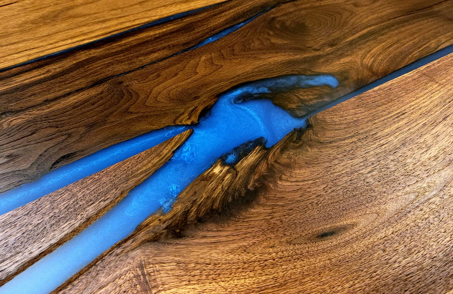 Custom Order 10 Drawer Walnut Dresser w/ Epoxy Inlay Modern Farmhouse Furniture