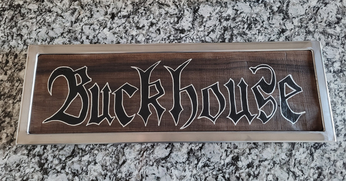 Made to Order! - Handmade Wood Signs - Your Name Gamertag Sports Team Whatever You Want - Real Metal & Wood