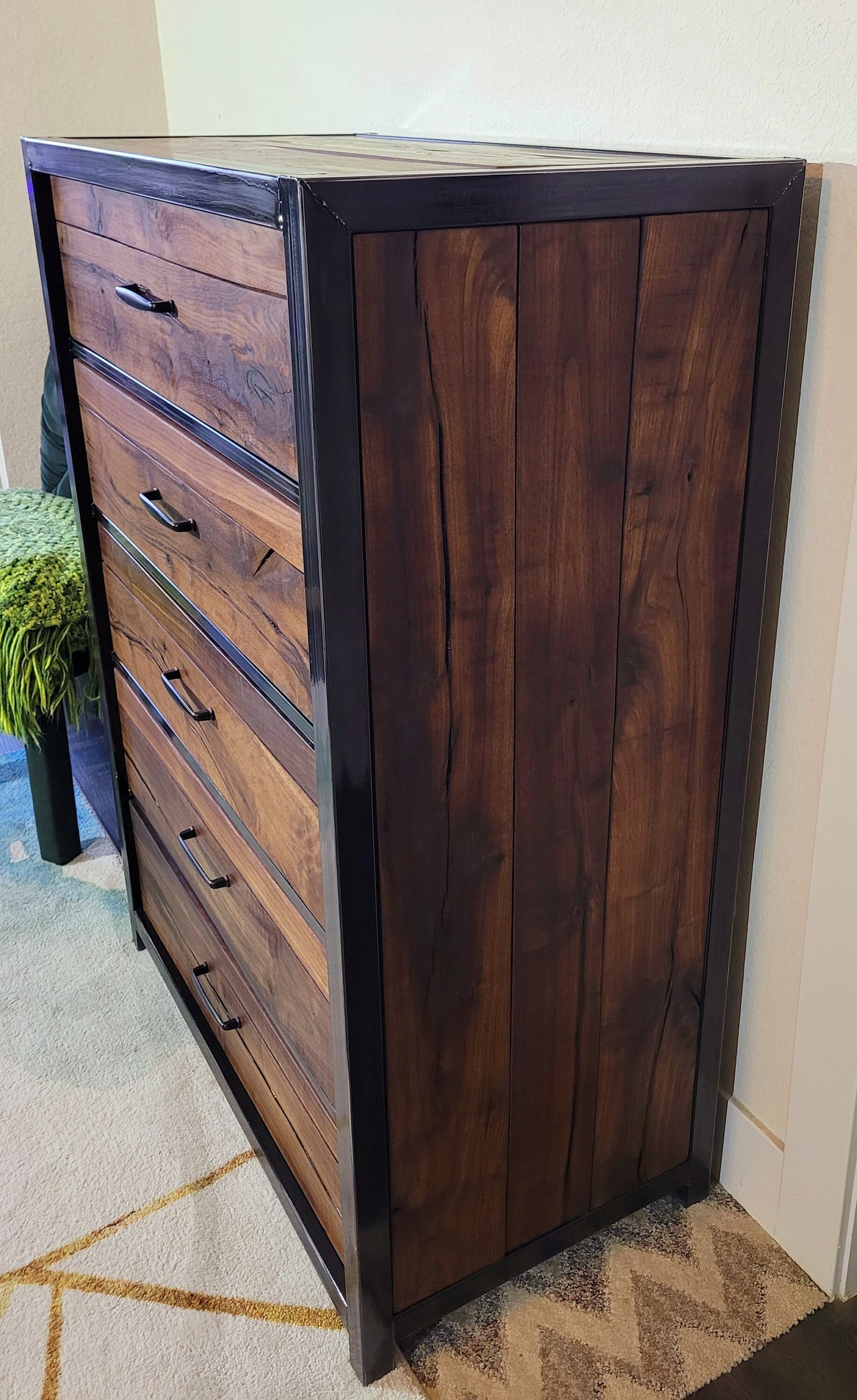 Made to Order~Vertical Dresser with Colored Epoxy Included~Handmade USA