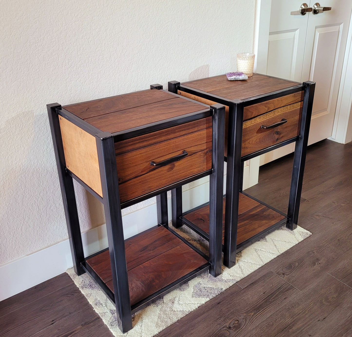 Single Drawer Side Tables - Sold in Pairs