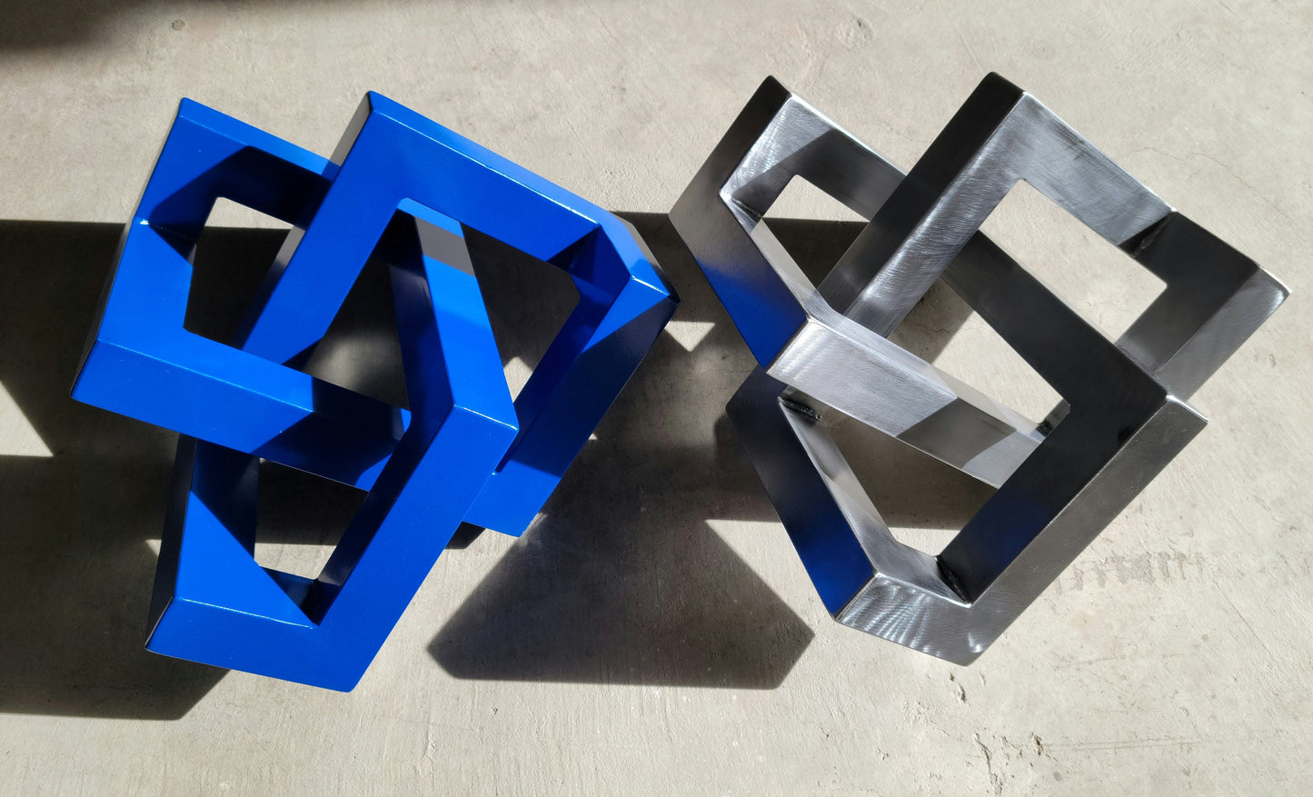 Made to Order! - Steel Infiniti/Infinity Cube Knot- Every piece Handmade in Colorado - Base Optional
