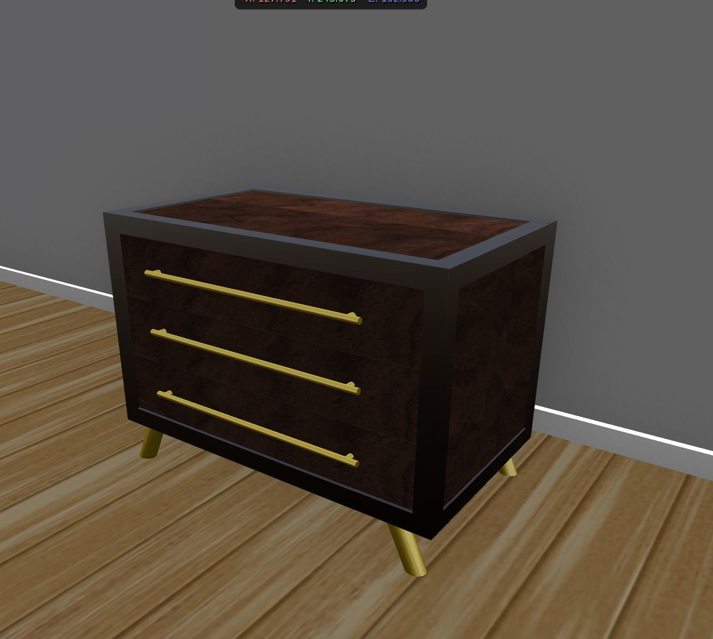 Start a Discussion! - Custom Nightstand with American Black Walnut & Gold Hardware