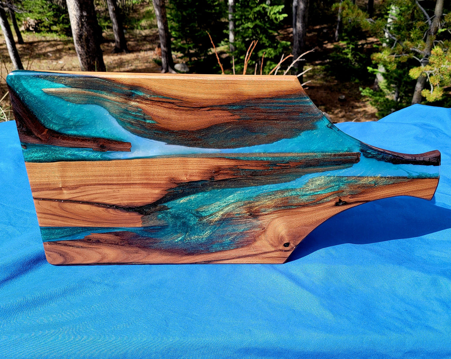 Made to Order! - American Black Walnut Cutting Board Colored Epoxy