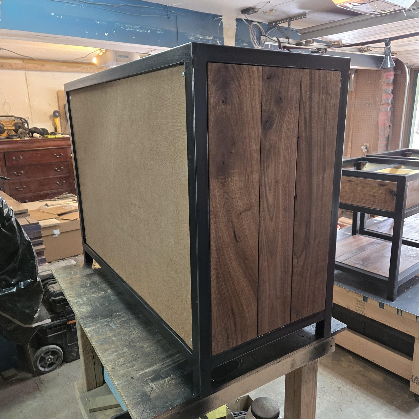 Custom Order Furniture - Farmhouse Modern - Metal Wood Granite Epoxy