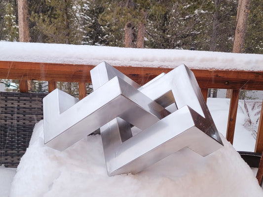 Made to Order - Oversized Infiniti Cube - Metal Knot - Handmade in Colorado