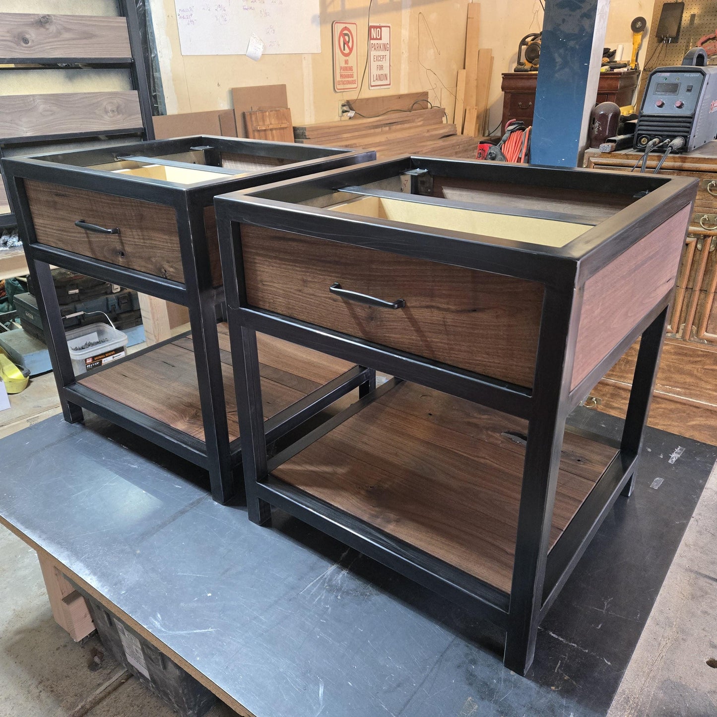 Custom Order Furniture - Farmhouse Modern - Metal Wood Granite Epoxy