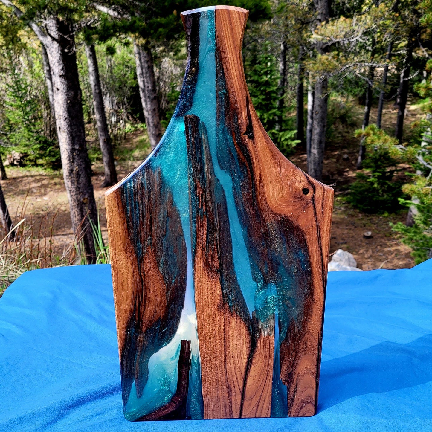 Made to Order! - American Black Walnut Cutting Board Colored Epoxy