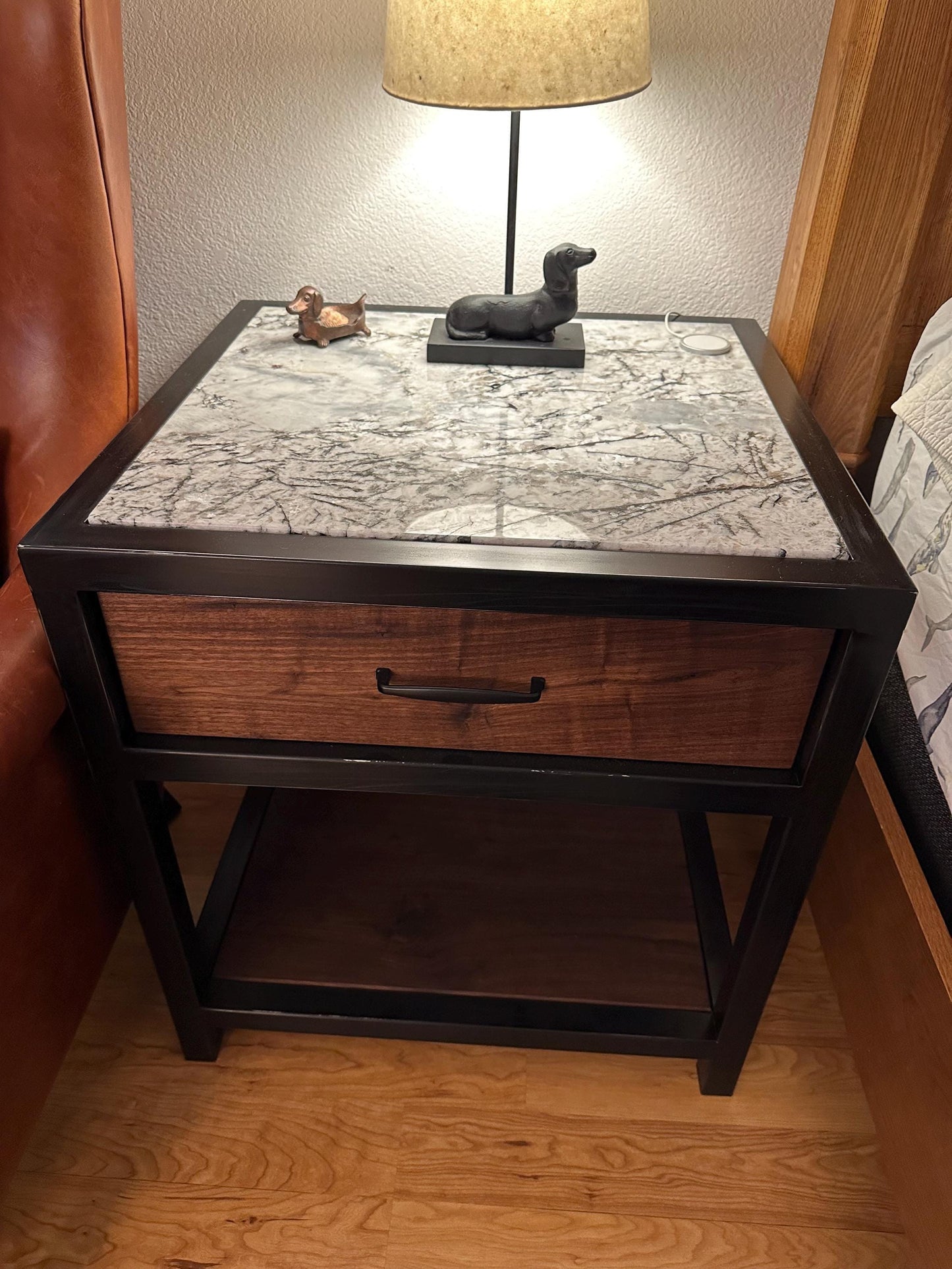 Custom Order Furniture - Farmhouse Modern - Metal Wood Granite Epoxy